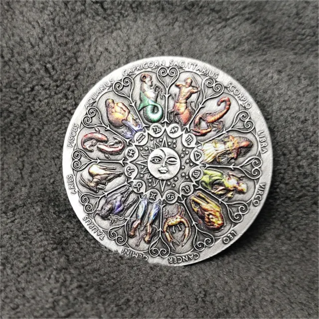 Silberne Gedenkmünzen mit zwölf Sternbildern, Glücksliebe, Elisabeth II