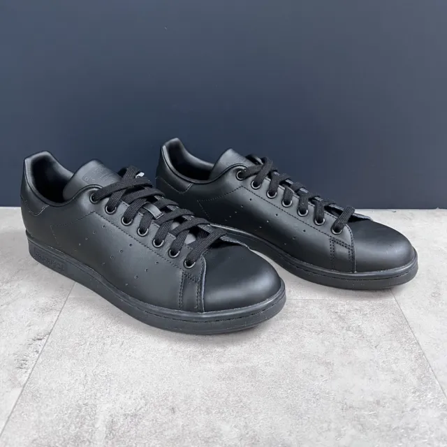 Adidas Stan Smith Black Shoes Mens Size UK 8.5 New!
