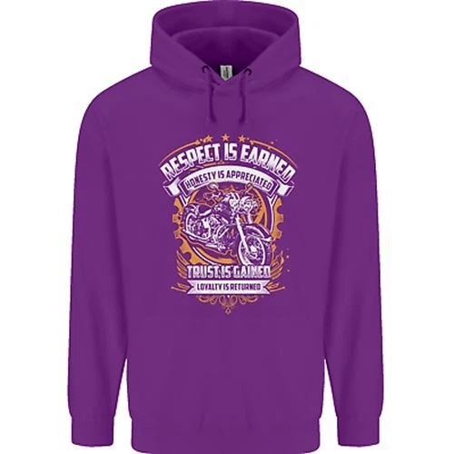 Felpa con cappuccio Respect Earned Moto Moto Biker Bambini 12
