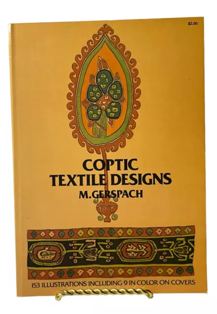 COPTIC TEXTILE DESIGNS M. GERSPACH 1975 1st ED ART EGYPT ROMAN EMPIRE CHRISTIAN