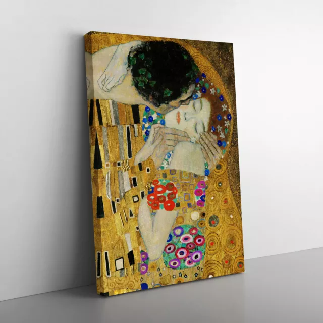 The Kiss Vol.3 By Gustav Klimt Canvas Wall Art Print Framed Picture Home Decor