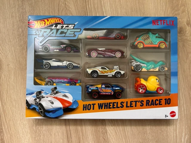 Coffret 5 Voitures Hot Wheels Let’s Race - Échelle 1/64 - Inspiré De La Série Netflix - Idée Cadeau Pour Enfants