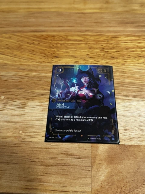 RIFTBOUND TCG LEAGUE Of Legends Origins Epic Ahri Inquisitive 119/298 ...