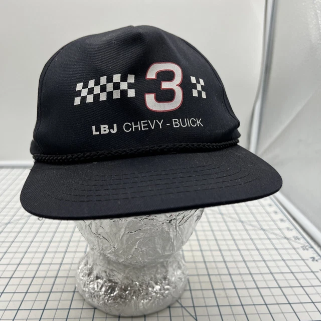 DALE EARNHARDT SR 3 LBJ Chevy Nashville NC NASCAR Hat 1990's Vintage