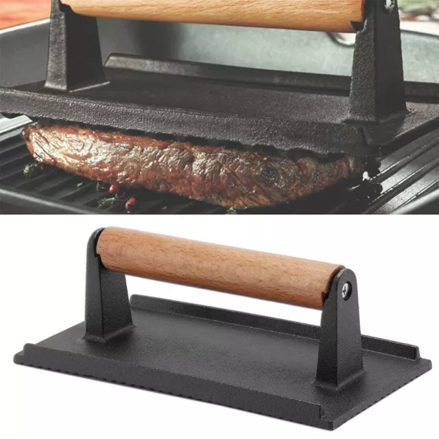 Cast Iron Steak Weight Heavy Duty Burger Press Bacon Press Grill Summer BBQ Gift