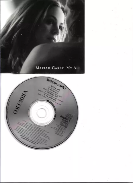 Mariah Carey Rare Uk  Maxi Cd My All