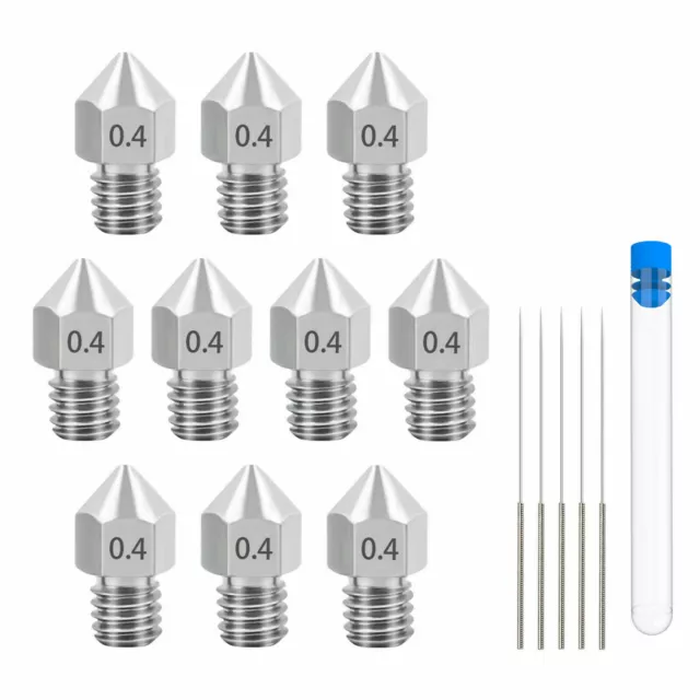 10Pcs 0.4mm 3D Printer Extruder Nozzle Cleaning Needles Tool Kit for CR-10/Ender