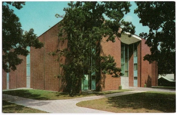 Hickory NC Lenoir Rhyne College Monroe Auditorium Vintage Postcard