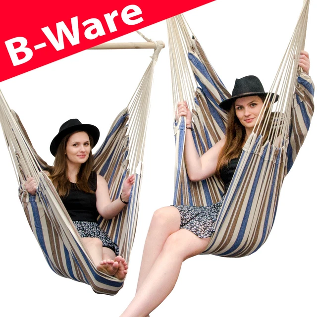 B-Ware  Hängematte Hängestuhl 2 Personen XXL 185cm Hängesitz Schaukel Hängesesse