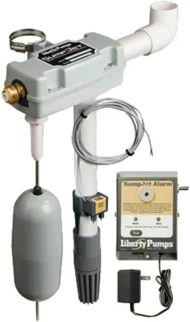 Liberty Pump SJ10A SumpJet, Water Powered Sump Pump Back-Up System WITH ALARM