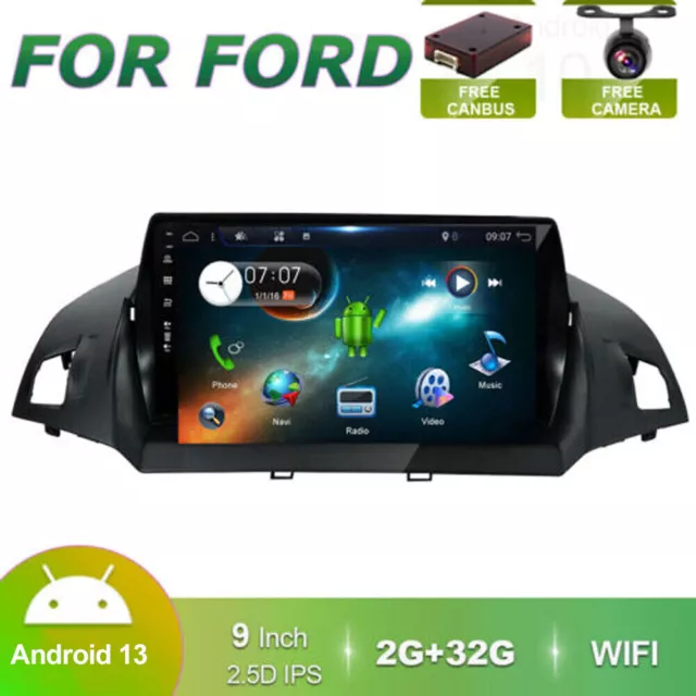 9"Android 13 Autoradio Für Ford Kuga Escape C-max 2013-NOW Car Stereo GPS NAVI