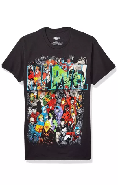 Marvel Men's Team-Ups Group Shot Superheroes Medium T-Shirt