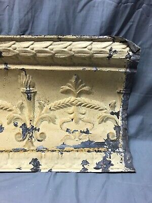1 Antique One Large Tin Ceiling Border Trim Torch & Swags Vintage Old 1034-22B 3