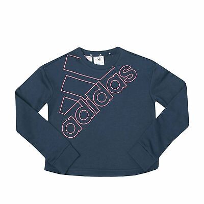Girl's adidas Junior Essentials Logo Sweatshirt in Blue
