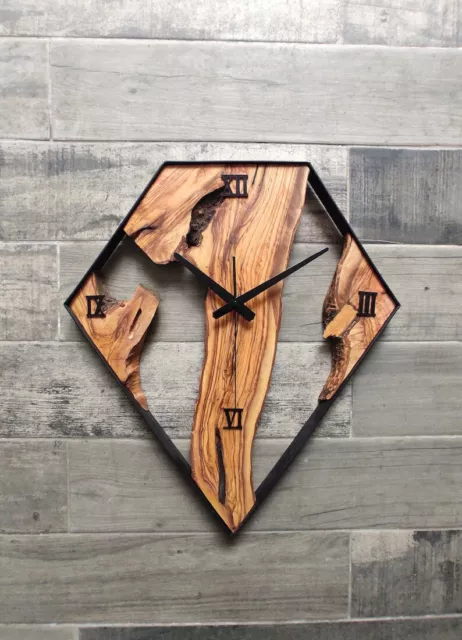 Special Series Live Edge clock Wood clock Hand Made Natural wood Slice Art Gift