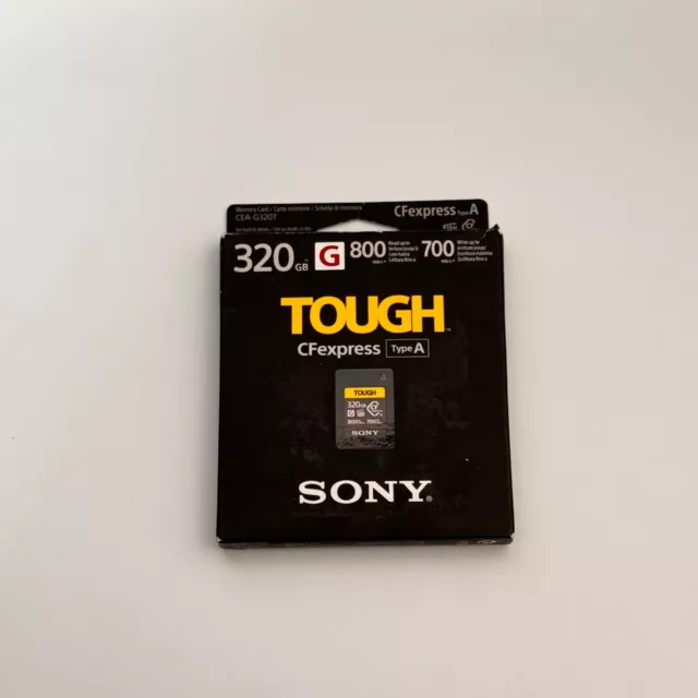 Sony 320GB CFexpress Type A TOUGH Memory Card. 800 MB/s 700 MB/s (CEAG320T)