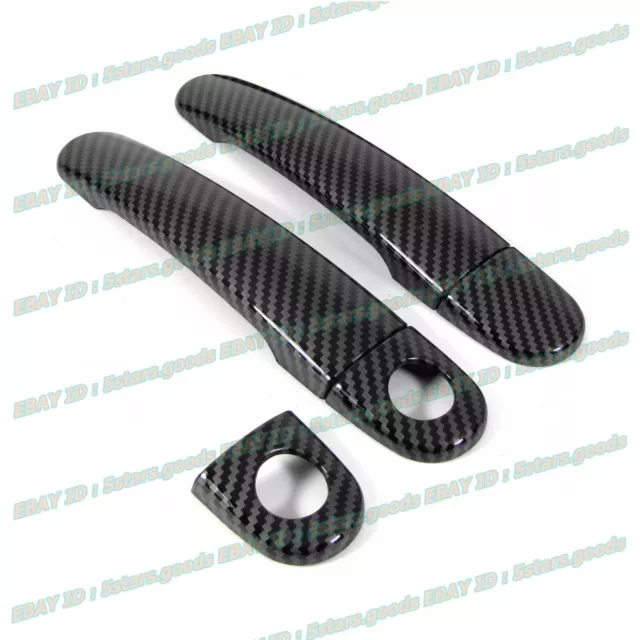 Glossy Carbon Fiber Covers For 00-15 Audi TT Coupe Convertible Side Door Handles