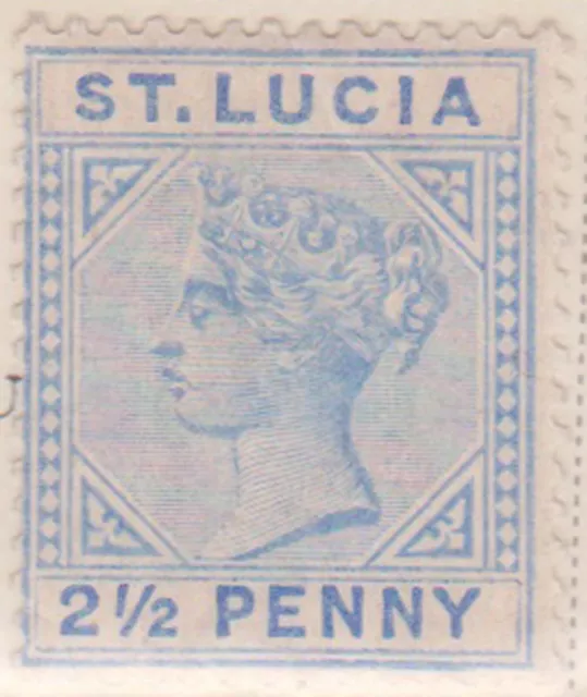 (F220-19) 1883-91 St Lucia 2 1/2d ultramarine  MH (S)