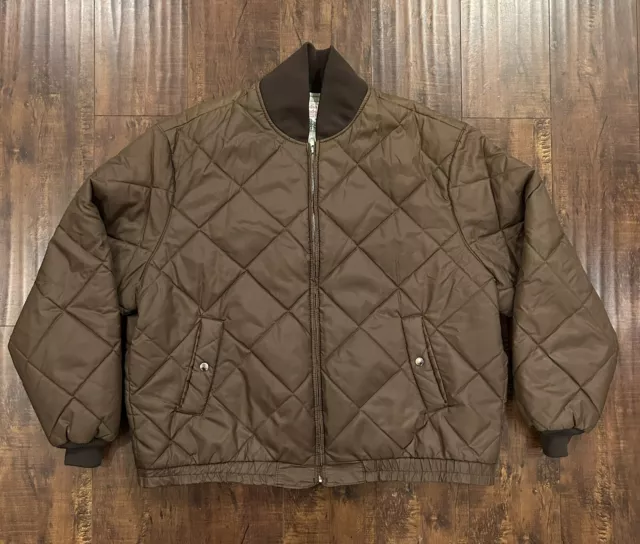 Scandia Woods Mens Brown Quilted Jacket Mens Xxl