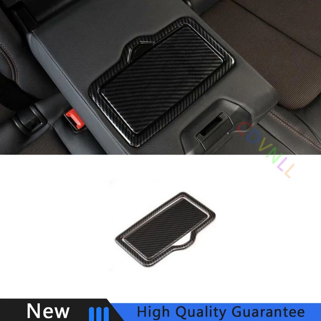 For Audi Q5 2018-2021 Real Carbon Fiber Car Rear Drinking Glass Panel Cover Trim
