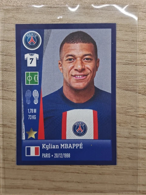 Panini Foot 2022 Ligue 1 - Sticker N°356 Kylian Mbappé (PSG) - Neuf, Non Collé