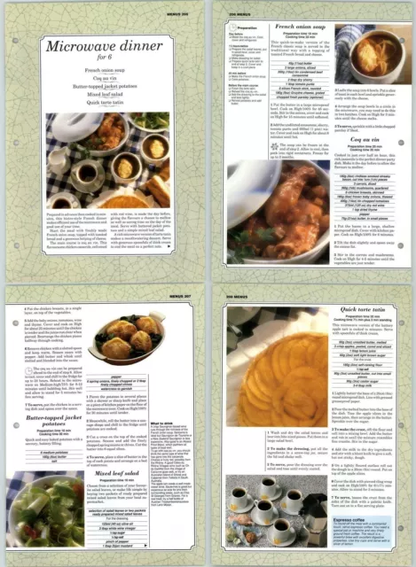 Microwave Dinner - Menu - Successful Cooking Eaglemoss - Recipe 2 Pages