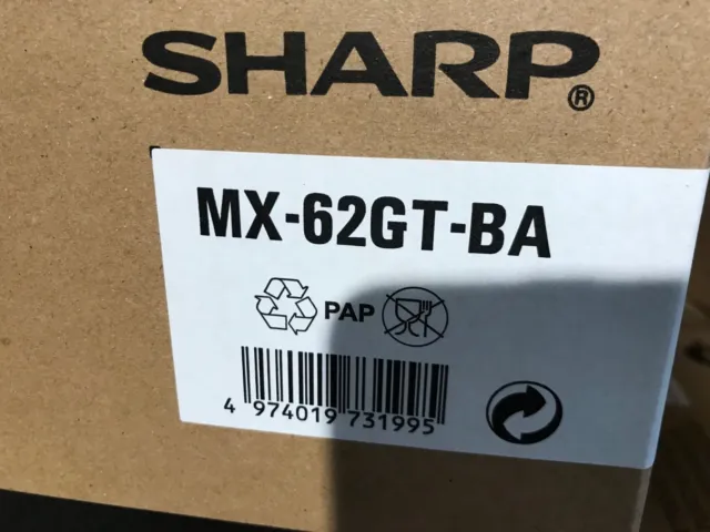 Genuine Sharp MX 62GT BA Black Toner Cartridge