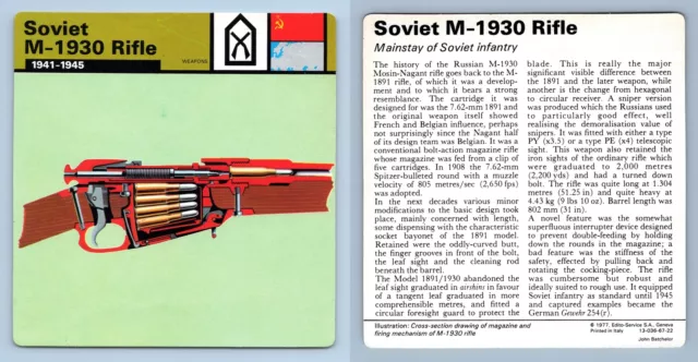 Soviet M-1930 Rifle - 1941-45 - Weapons - WW2 Edito-Service SA 1977 Card