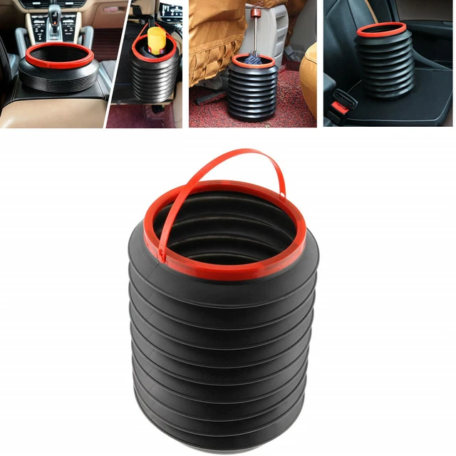 Car Portable Telescopic Trash Can Folding Round Trash Bin Auto 4L Water Bucket
