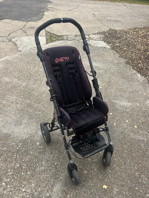 SWIFTLY SPECIAL NEEDS Pushchair Black Red Good Condition RRP 2500