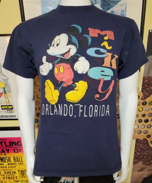 VTG 90S WALT Disney World T Shirt Medium Mickey Mouse Orlando FL $14.99 ...