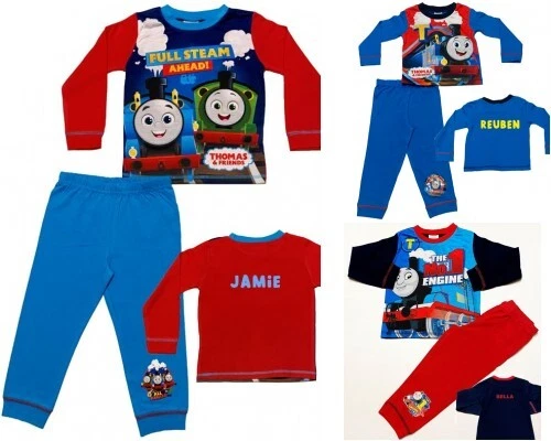 Thomas Tank Pyjamas Boys Pjs Age 18 Months to 5 Years Can Be Personalised