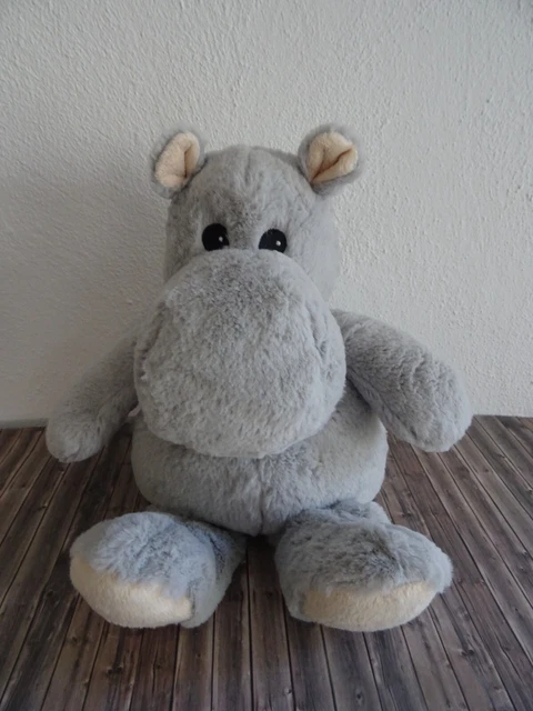 🐝  Warmies Baby Wärmekissen Nilpferd M 36 cm Grau Wärmestofftier Mikrowelle 🐝