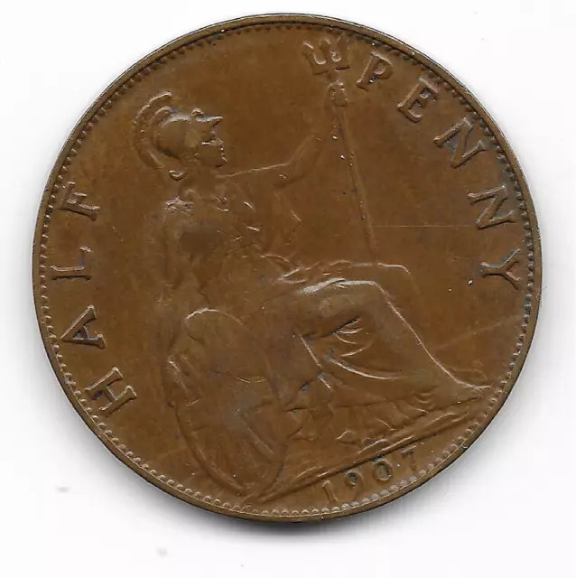 Angleterre -Royaume -Unis . Half Penny - 1907 - Edward Vi -   1