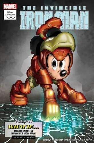 Amazing Spiderman #27 Sciarrone Disney100 Variant Comic Iron Man 2023 VF