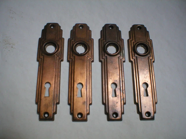 Antique Art Deco Doorplate Pair