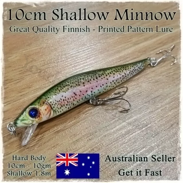 Fishing Lure Trout Redfin Perch Bass Yellowbelly Cod Barra Jacks Freshwater 10cm