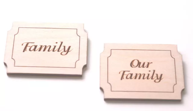 Wooden Personalised Engraved Hearts for Family Tree Wedding Guestbook Hearts 2