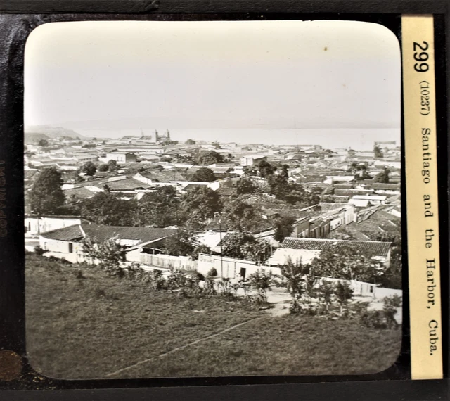 10-299 Magic Lantern Glass Slide Photo Santiago Harber Cuba
