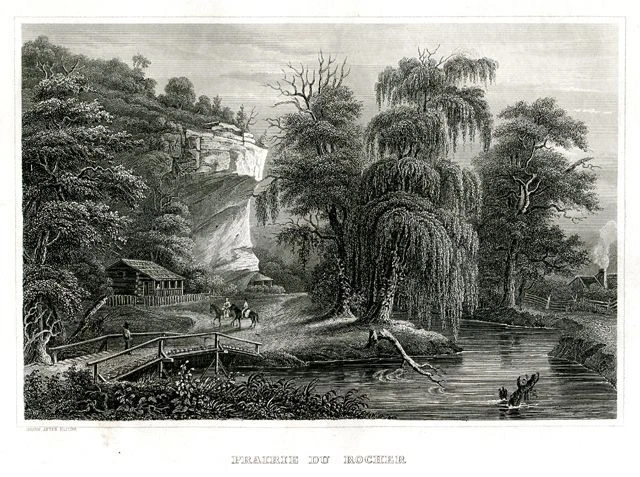 Prairie du Rocher - Stahlstich