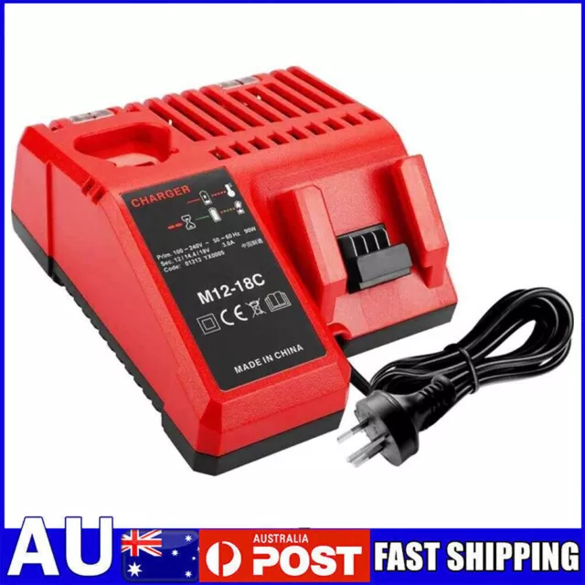 12V-18V Battery Charger for Milwaukee M12-18C Multi Voltage Rapid Dual M12 & M18