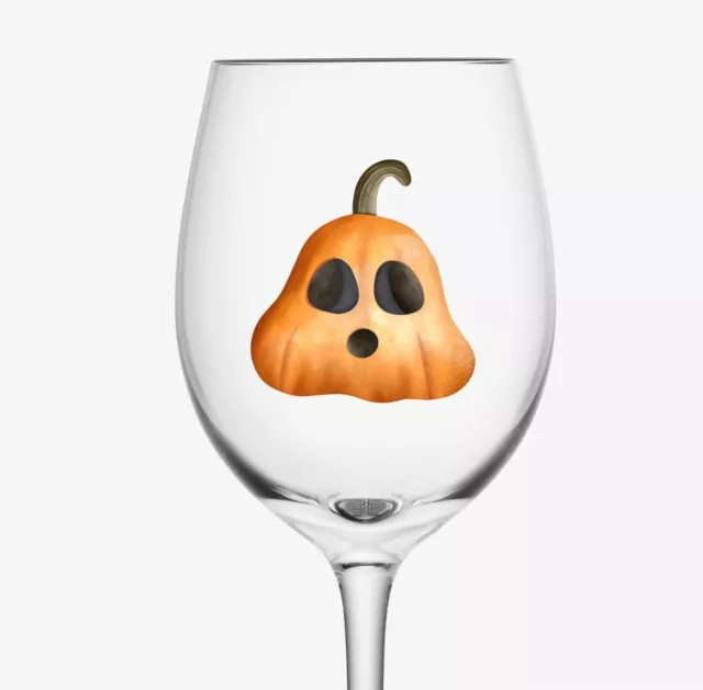 x9  Funny Pumpkin -Halloween-Wine Glass/Libbey Can-Vinyl Sticker Decal-00509