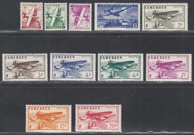 French Cameroun 1941-MNH. Yvert Airmail Nr.: 1/11. Aircraft/Flight (EB) MV-16724