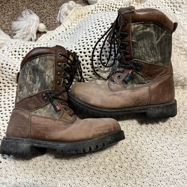 ITASCA WATERPROOF AQUA Plus Boots Mens 10 556078 Camo Brown Insulated Leather 20.00 PicClick