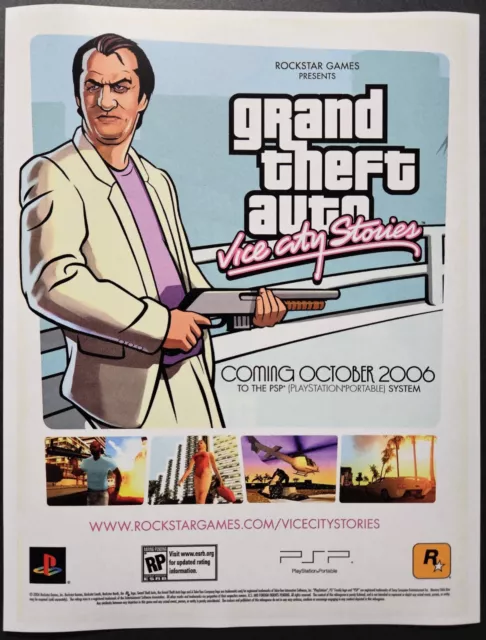 GTA Grand Theft Auto Liberty City Stories PSP Promo Ad Art Print