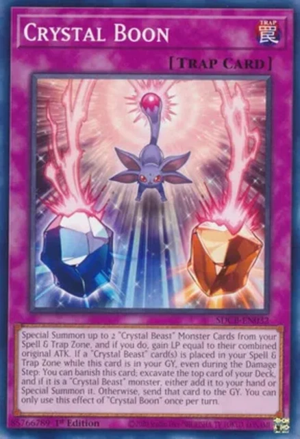 Yugioh! Crystal Boon - SDCB-EN032 - Common - 1st Edition Near Mint, English