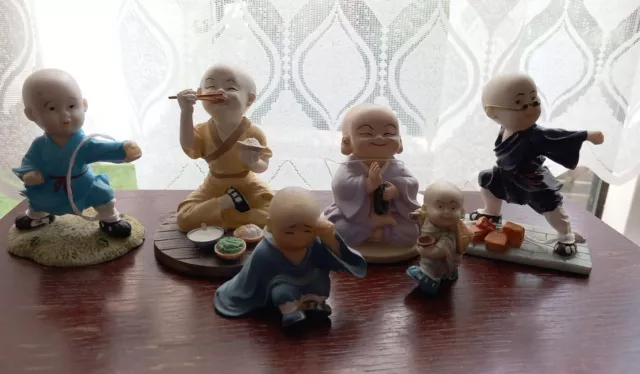 Fun Kids Room Collectable Ornaments Ceramics Kung Fu Kids Joblot X6 CHEAP