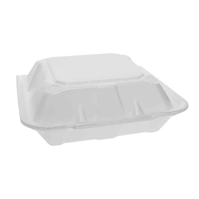 Pactiv YTD199010000 Foam White 9 x 9 x 3.5 1-Comp Container - 150 / CS