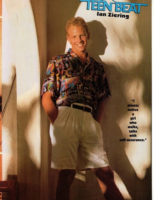 Ian Ziering white shorts pinup Jason Priestley picture photo Beverly Hills 90210