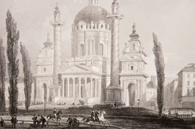 Eglise saint Charles à Vienne par Rouargue vers 1850